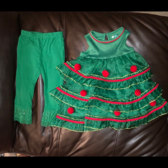 Lighting Bug Other - Lightning Bug 2pc Christmas . Dress & Leggings set
